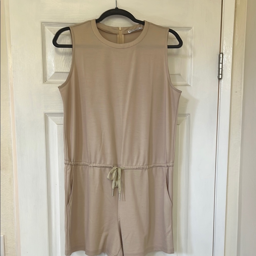 Sleeveless Tan Jumpsuit